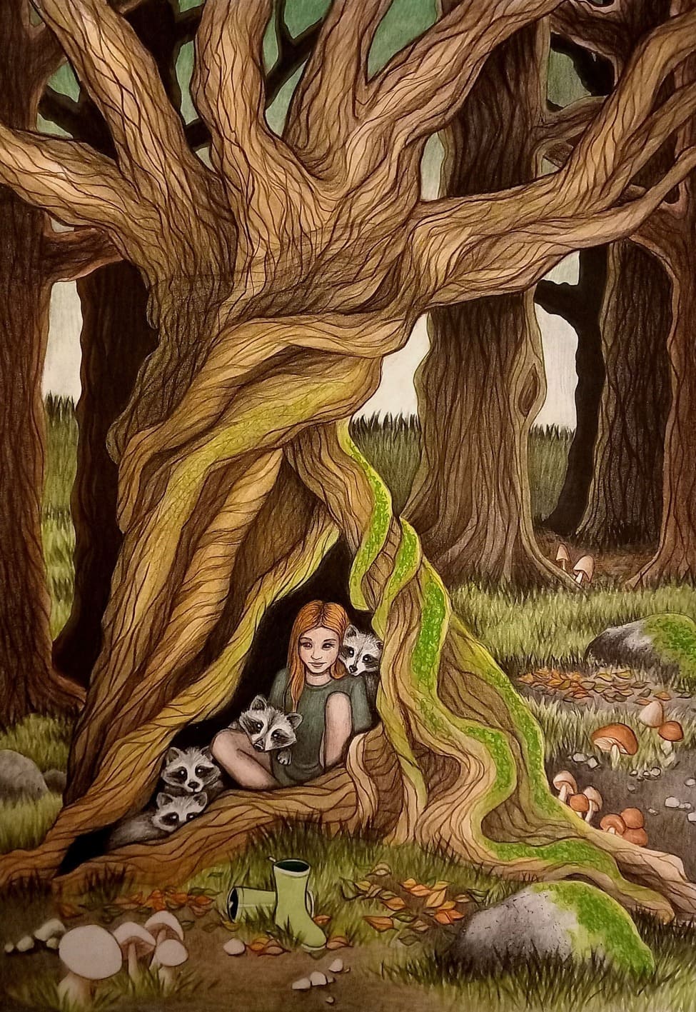 Dans l'arbre creux