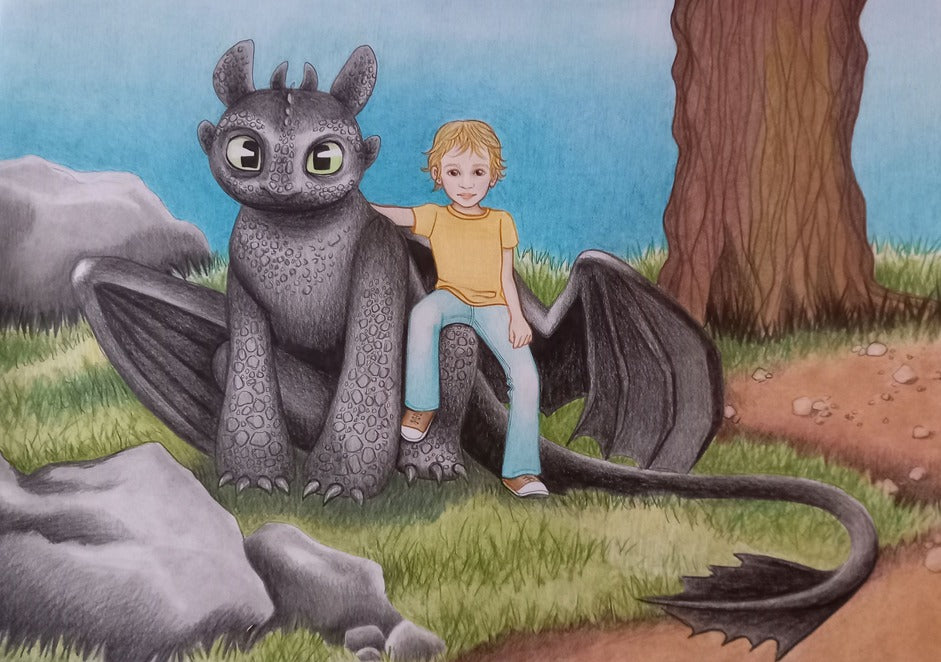Lutin et dragon